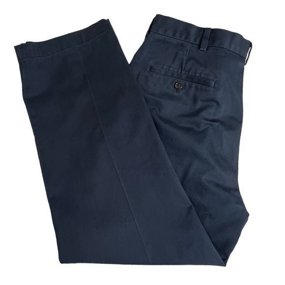Brooks Brothers Mens‎ Cotton Navy Blue Advantage Chino Clark Size 38 - Picture 1 of 7